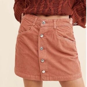 Free People Ray Cord Miniskirt in Myrrh - size 6